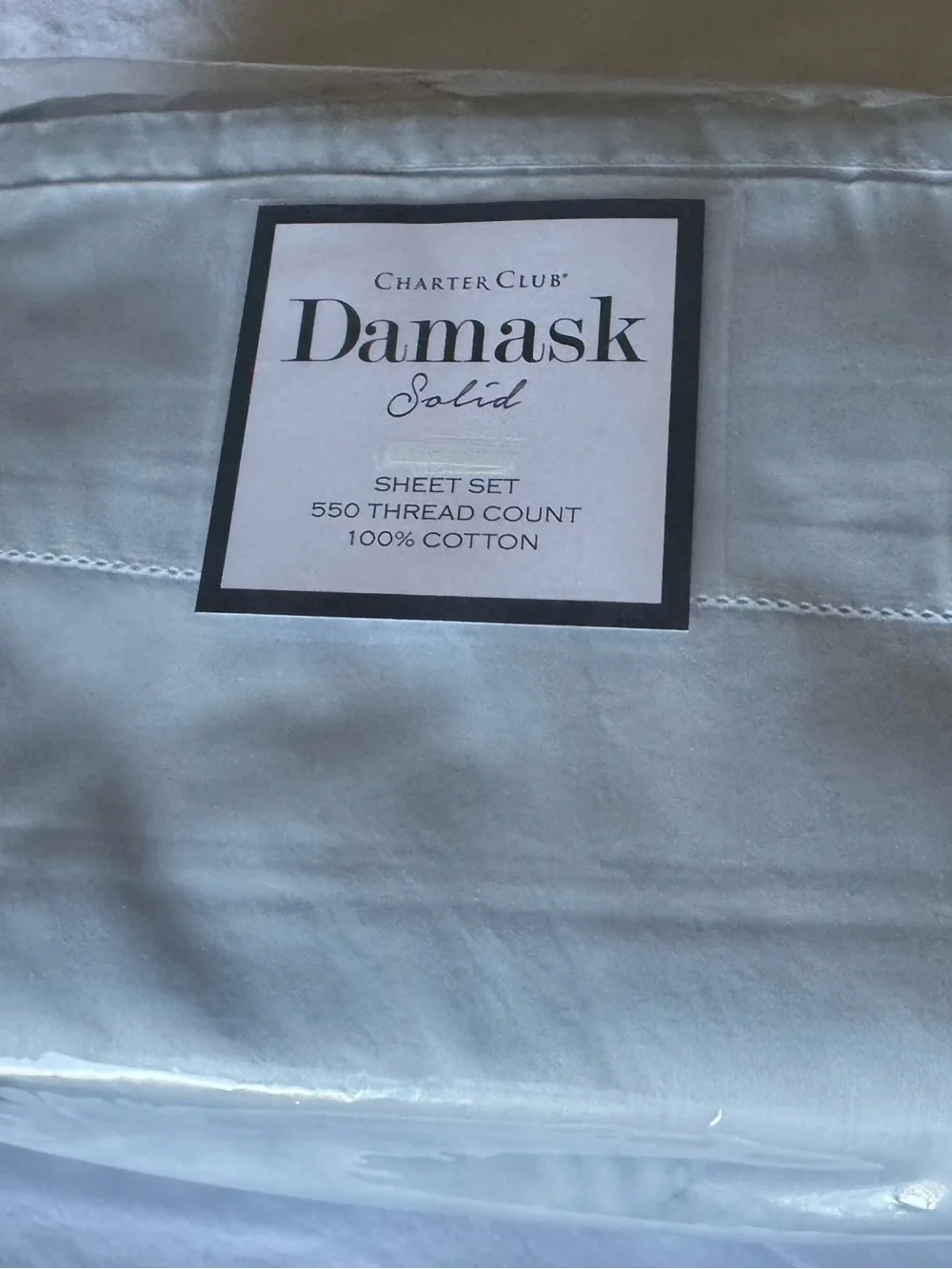 Charter Club Damask Solid Sheet Set - Light Blue